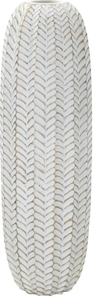 Vase moderne Mauro Ferretti blanc or 67cm : décorez vos coins vides