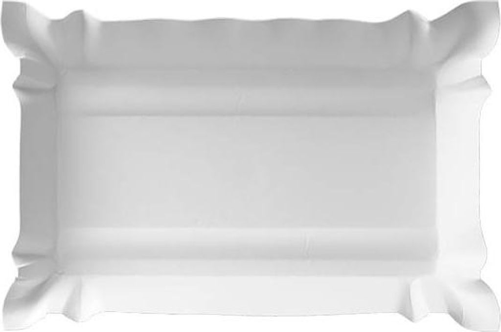 Weiße Pappschale 20 x 14 cm 500 Stück. Produktbild 