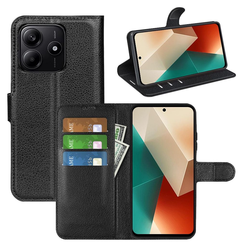 Étui portefeuille en similicuir pour Xiaomi Redmi Note 14 Image du produit 