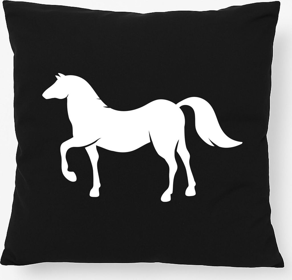 Huuraa Kissen Pferd Silhouette 40x40cm mit Füllung Black Produktbild 