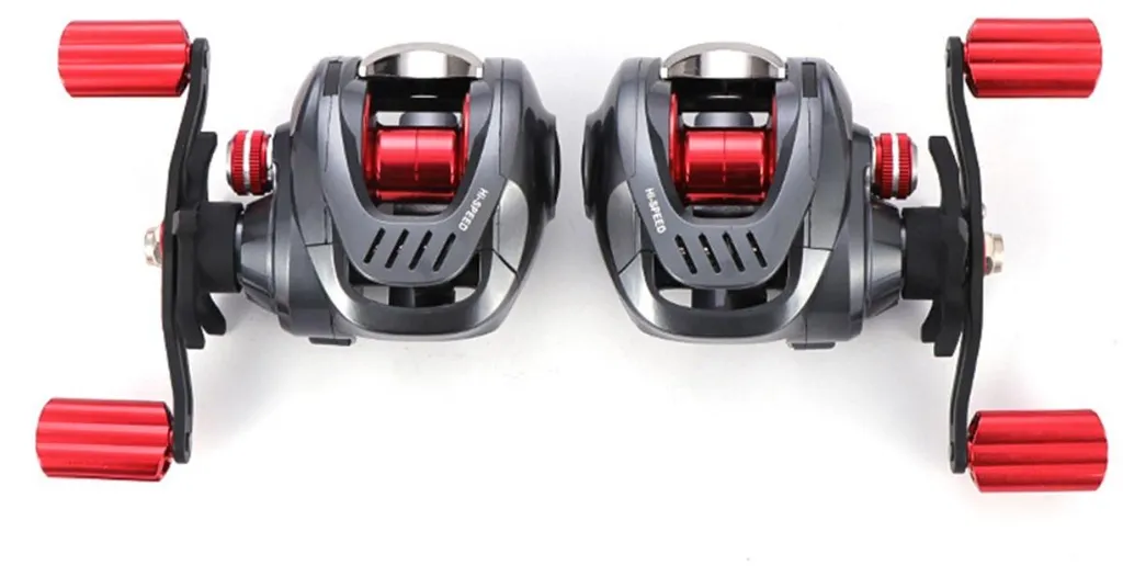 Moulinet Casting Gaucher Rouge Inox : Fini les Perruques au Lancer
