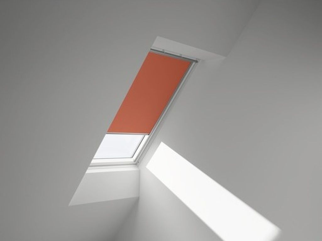 VELUX Verdunkelungsrollo uni orange manuell Rahmen aluminium DKL Y43 4564S