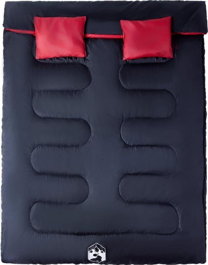 vidaXL Doppelschlafsack mit Kissen Erwachsene Camping 3-4 Produktbild 
