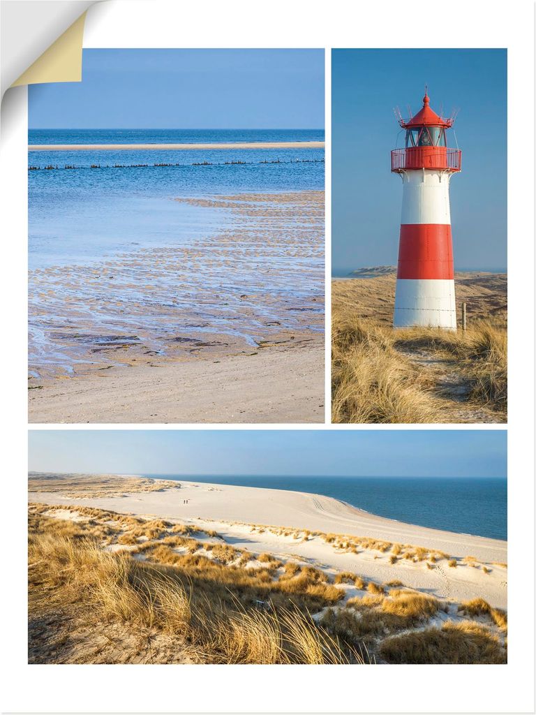 ARTland Wandbild, selbstklebend Triplet Träume vom Meer: List-Ost Sylt Größe: 45x60 cm