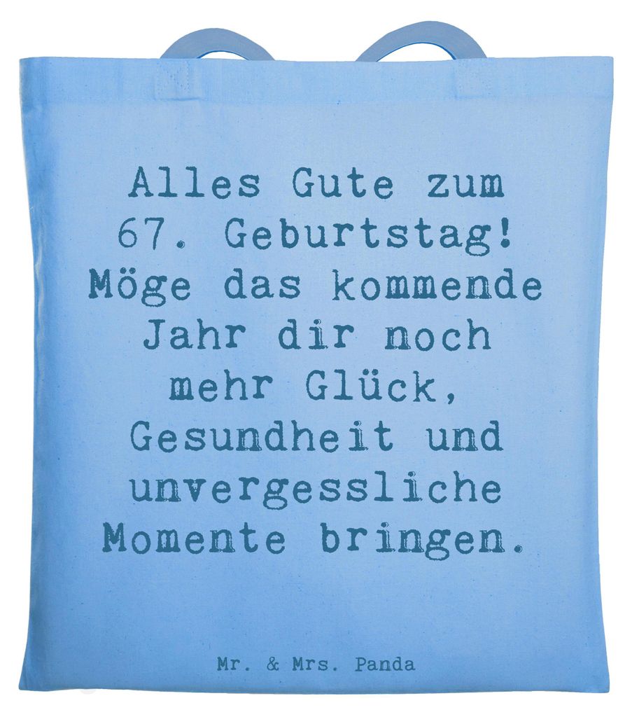 Mr. & Mrs. Panda Schultasche Spruch 67. Geburtstag - Sky Produktbild 