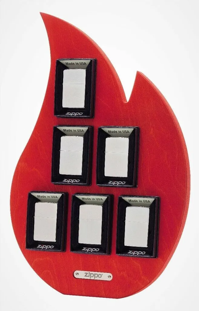 Briquet Flame Mann métal rouge Zippo Expo-06 de collection originale