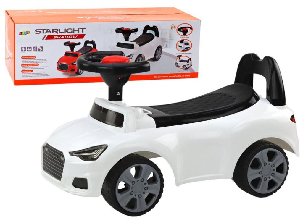 Lean Cars Lean Toys Paspiriama mašinėlė QX-3396, baltos spalvos