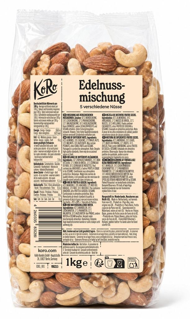 KoRo I KoRo Edelnussmischung 1 kg Produktbild 