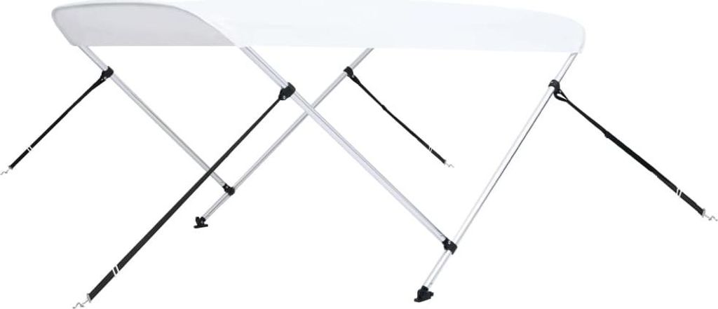 vidaXL 2-Bow Bimini Top White 180x130x110 cm Obrázok produktu 