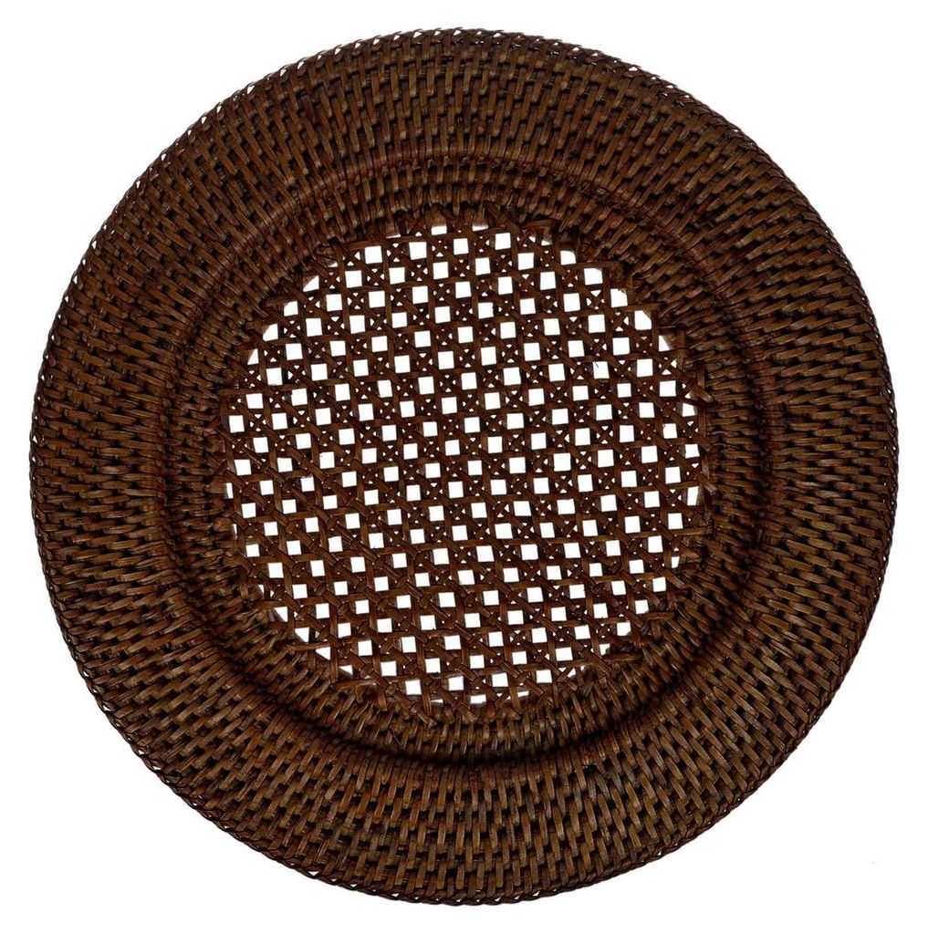 Fiolini Platzteller Rattan Rund Ø 32 cm, Dark Mokka, Produktbild 