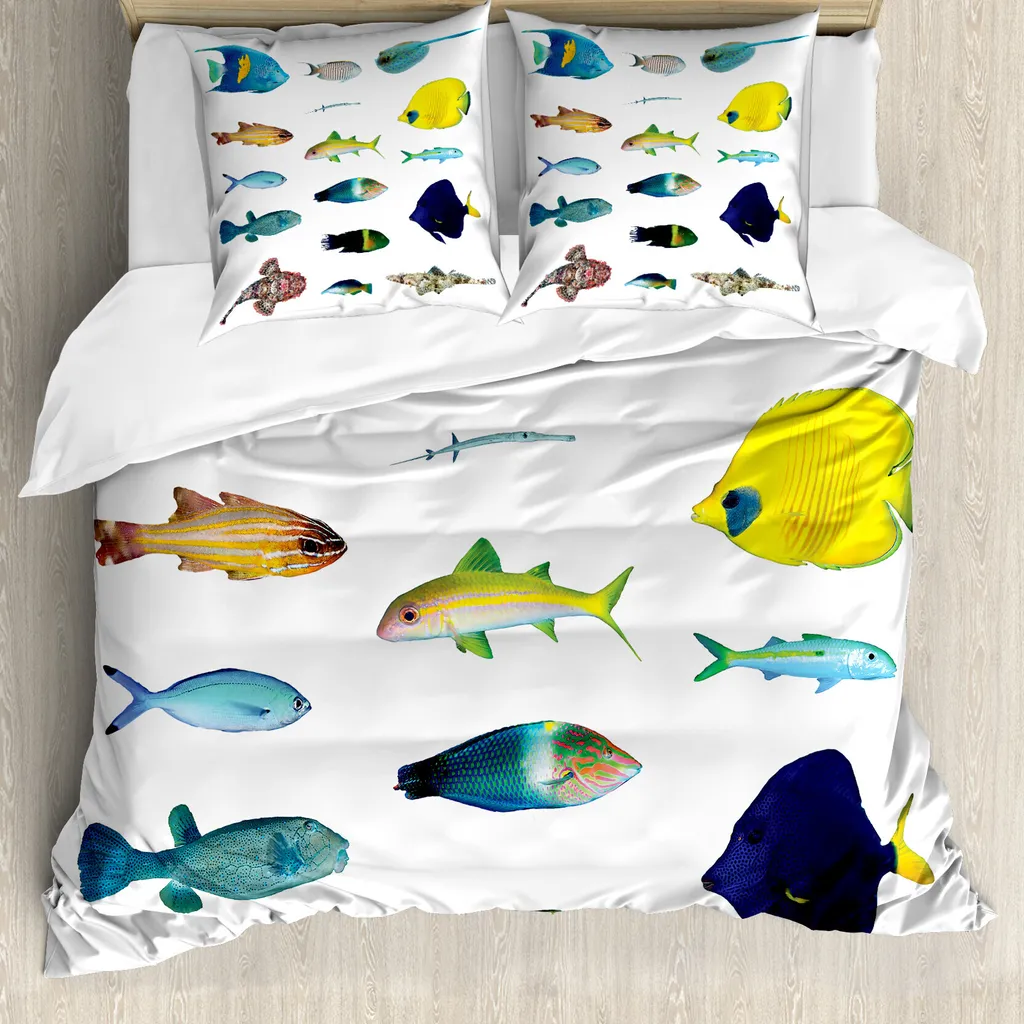 Set Letto Matrimoniale ABAKUHAUS Creature Marine Antiacaro