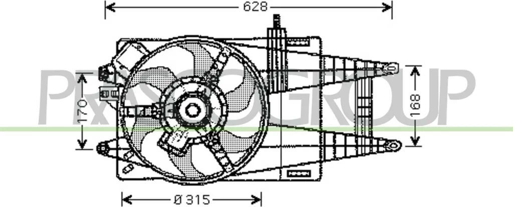 Ventilateur de refroidissement moteur FT133F005 pour Fiat Punto et Idea