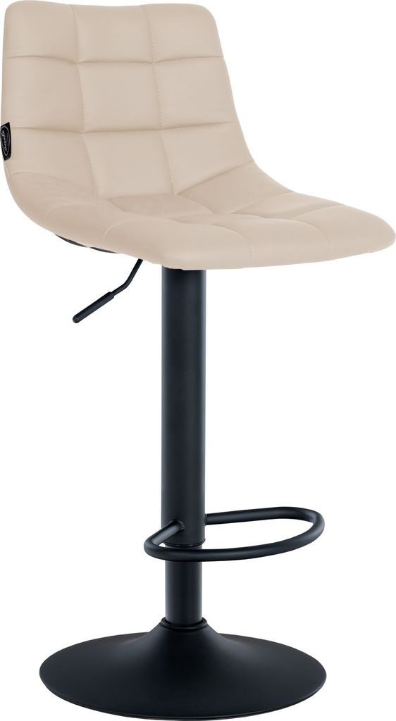 Barhocker HLO-CP264 Kunstleder schwarz creme