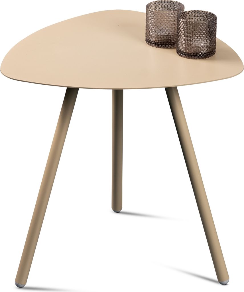 Beistelltisch >Mira 2< in cremeweiß, Metall cremeweiß - 50x50x50cm (LxBxH)