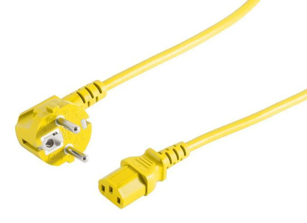 Cavo VDE S-Conn 09-05042 Giallo 3m - Schuko CEE7/7 a C13 Professionale