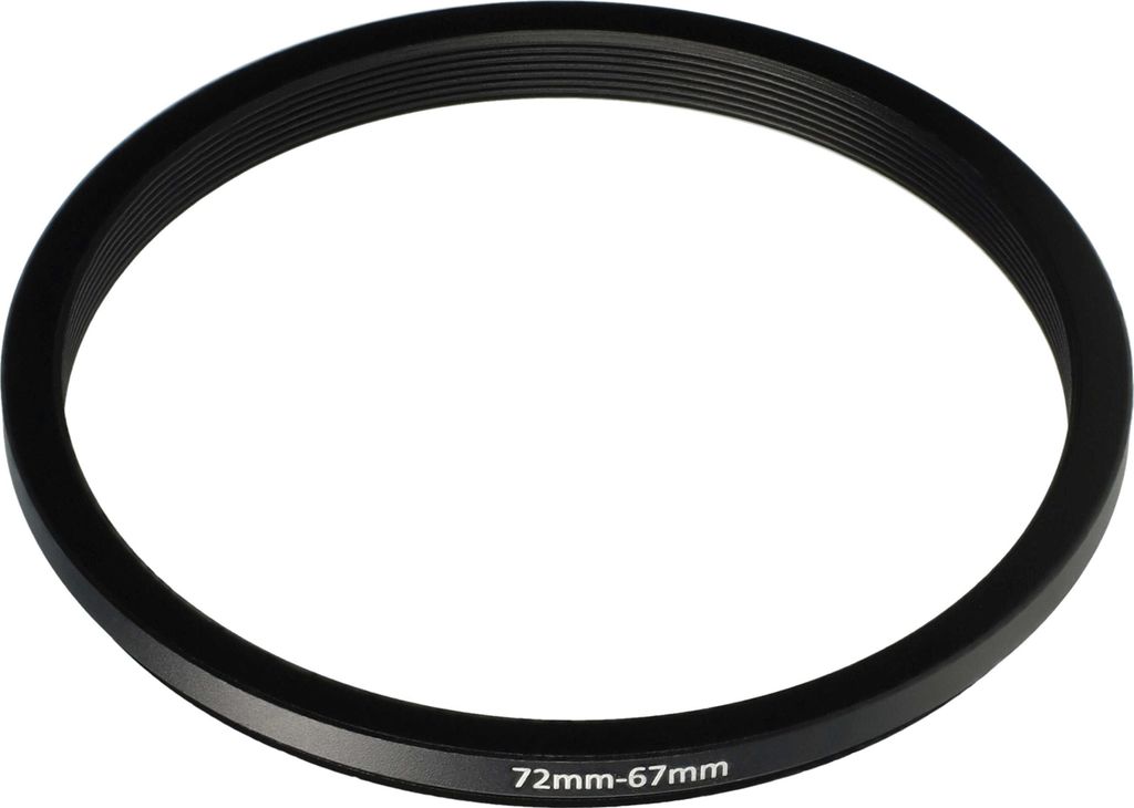 vhbw Step-Down-Ring Adapter 72 mm auf 67 mm für Kamera Objektiv - Filteradapter Metall