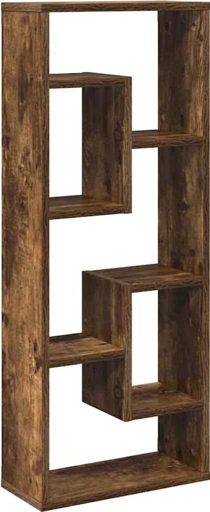 vidaXL Étagère murale chêne fumé 36x16x90 cm Bois composite Image du produit 