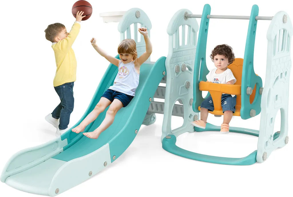 Analisi Tecnica Altalena COSTWAY 4 in 1: Scivolo e Basket per Bambini