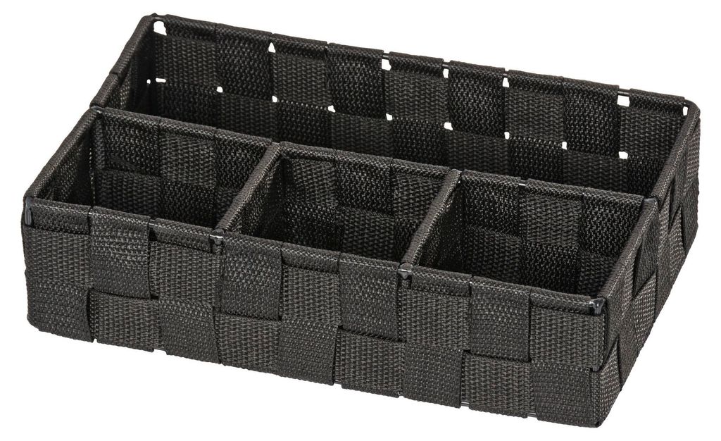 WENKO Organizer mit 4 Fächern Box Ablage 26x6,5x17cm Bad Produktbild 
