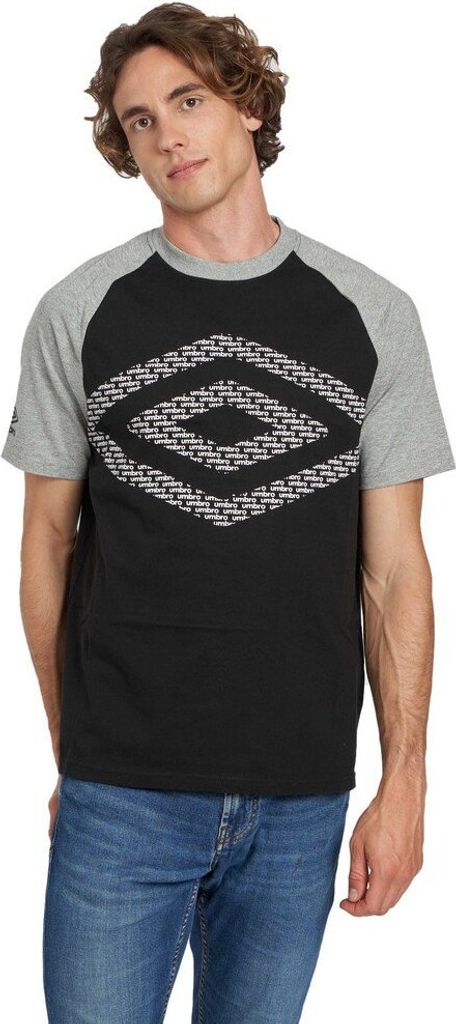 Umbro Equuleus Kurzarm-t-shirt Schwarz,Grau S Mann Schwarz,Grau S