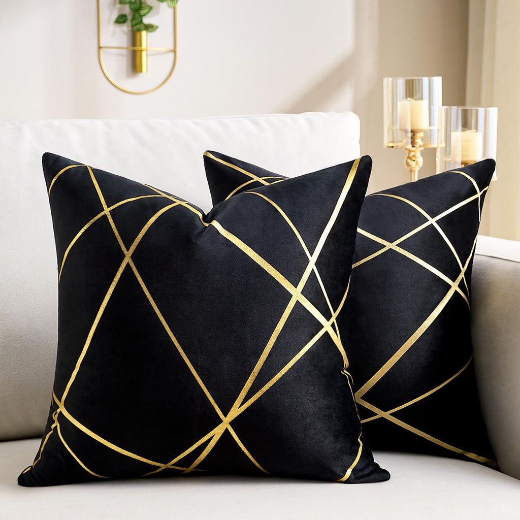 Samtkissenbezüge, geometrische Dekokissen, Kissenbezüge, Sofakissen, Sesselkissen, Dekokissen, Bezüge für Schlafzimmer, Sofa, Bett
