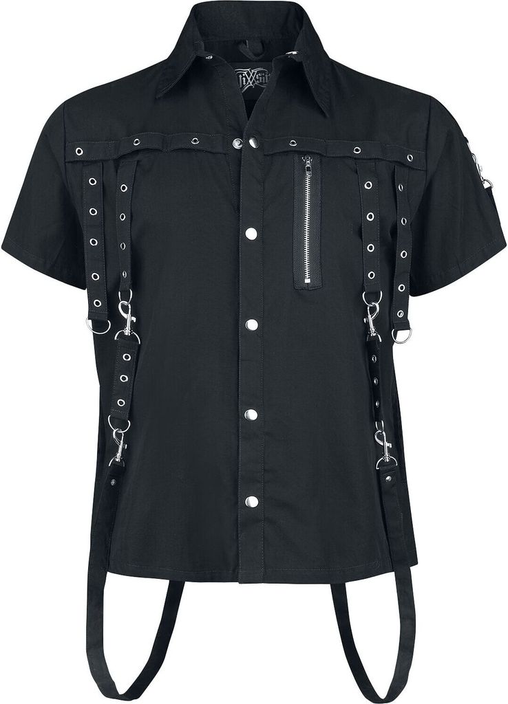 Vixxsin Kurzarmhemd Herren Cassius Shirt schwarz 3XL Produktbild 