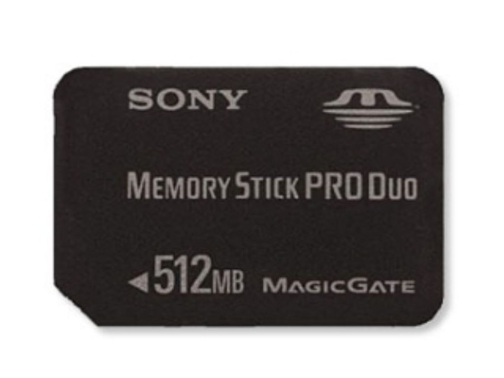 Sony Memory Stick Pro Duo 512MB, 0,5 GB, Memory Stick (MS), 15 MB/s, 1,5 mA, -25 - 85 °C, 3,1 cm