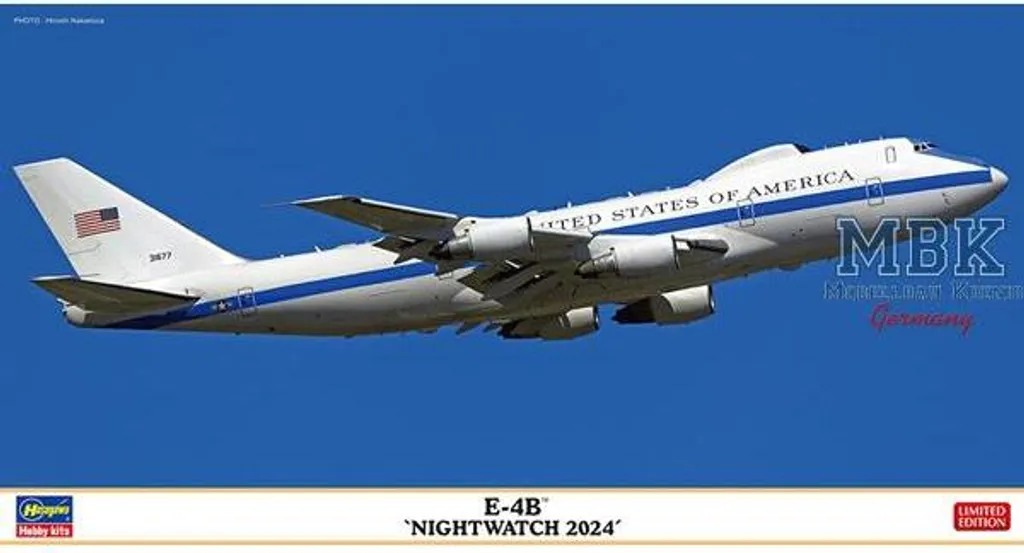 Maquette Boeing E-4B Nightwatch 2024 Hasegawa HAS10867 au 1/200