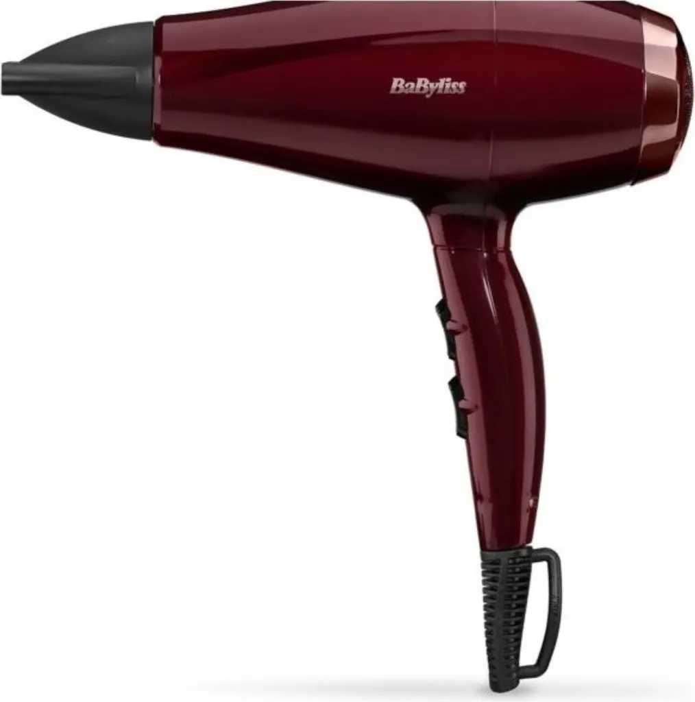 Sèche-cheveux 2000W rouge avec anneau de suspension et câble 2,2m
