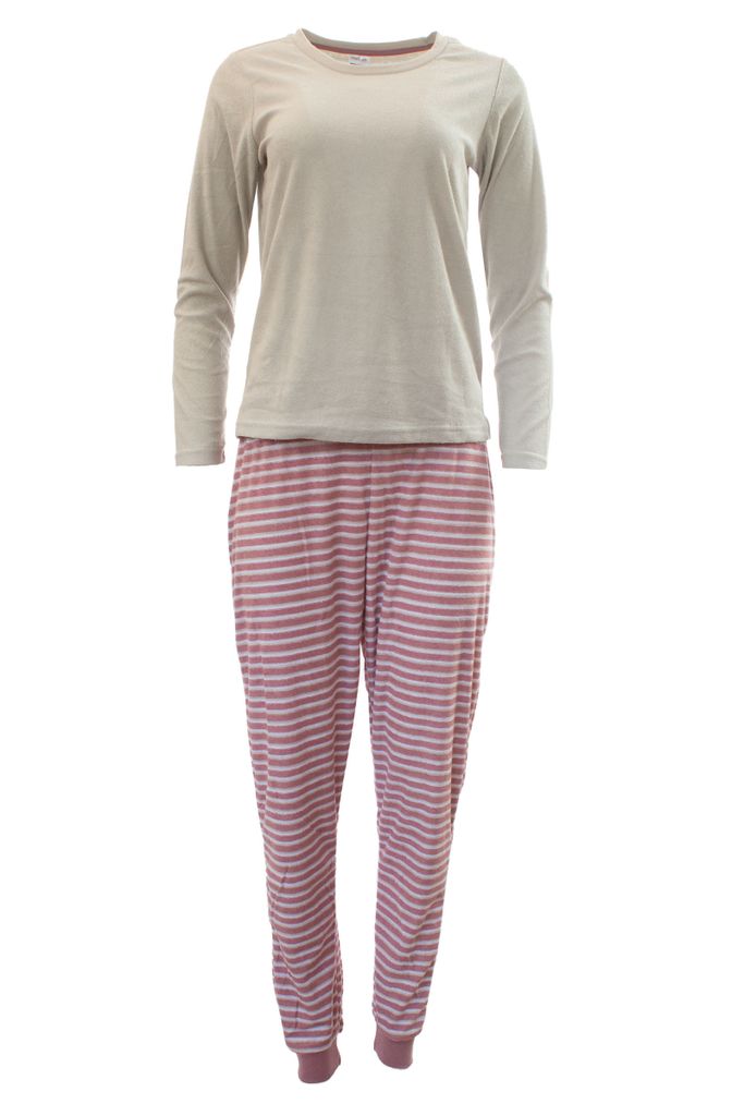 Queentex Damen Pyjama 2907 6673 Grau-Rosa L Produktbild 