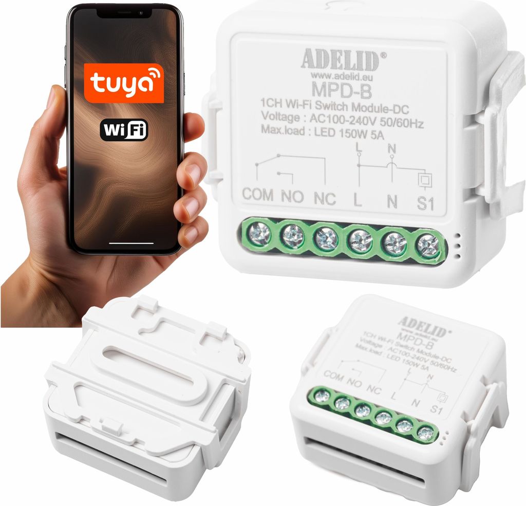 WiFi Mini Smart Spannungfreier Schalter Modul Relais Unterputz Tuya