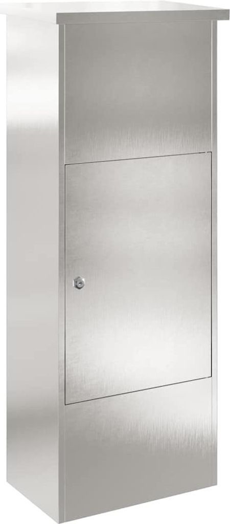 Paketdrop-Box mit Tür Silber 44,5 x 29 x 110,5 cm Edelstahl
