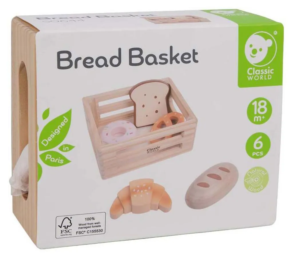 Boîte à pain éducative en bois Classic World robuste pour petit enfant