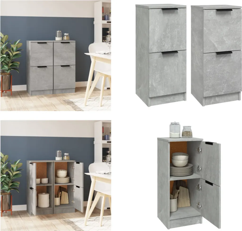 Recensione Set 2 Credenze vidaXL Grigio Cemento | Arreda con Stile