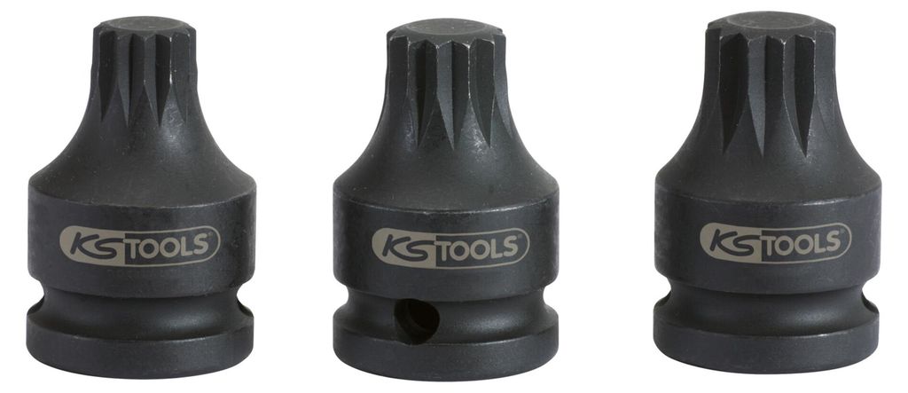 KS Tools 1/2" Kraft-Bit-Stecknuss XZN,kurz,M14, 515.1171
