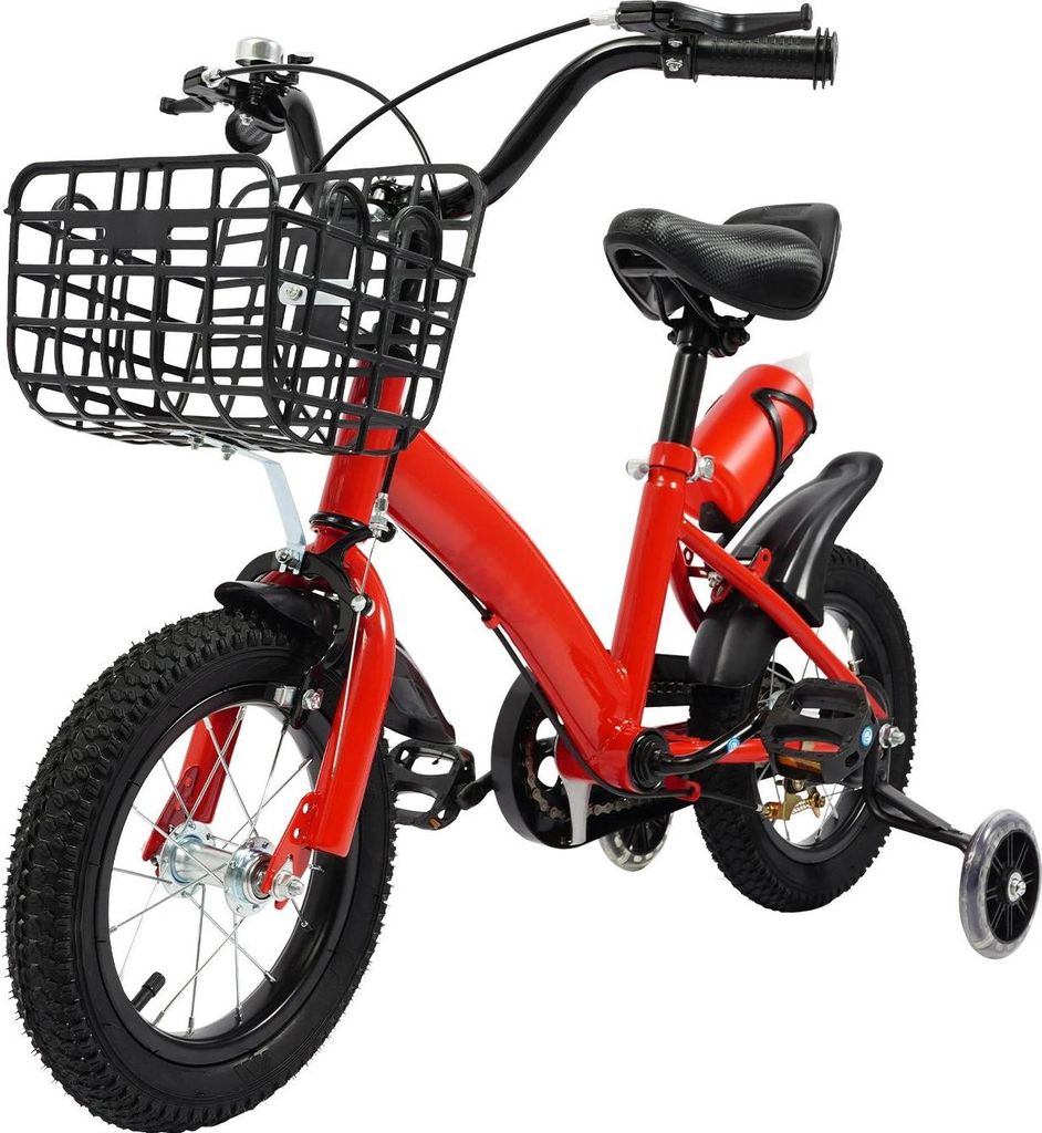 Kinderfahrrad - Räder 30 cm - Ohne Stützräder - Rahmen aus Kohlenstoffstahl, Stahlgabel - Vordere Scheibenbremse, hintere Rücktrittbremse - 2...