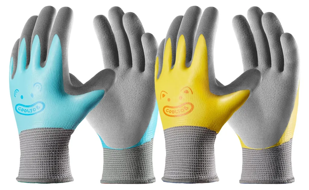 Protégez les Mains des Enfants : Gants de Jardinage Étanches 9-11 Ans en L