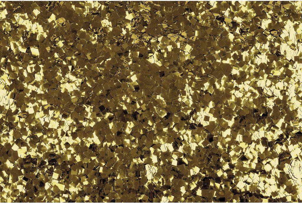 Showgear Metallic Confetti - Pixie Dust Gold, 6 x 6 mm, 1 kg, feuerhemmend