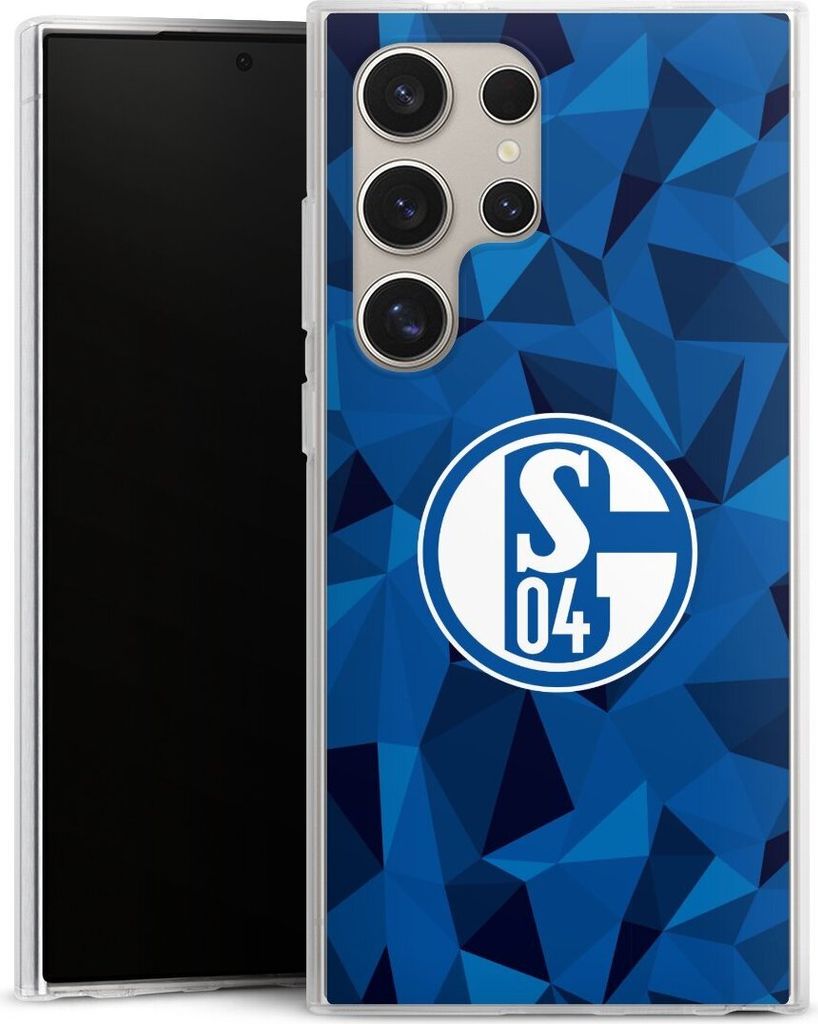 DeinDesign Handyhülle für Samsung Galaxy S24 Ultra Silikon Hülle Case Smartphone Schutzhülle Camouflage FC Schalke 04 Muster