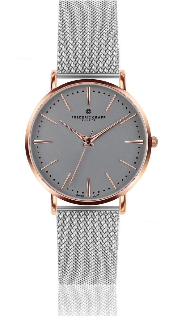 Montre bracelet femme chic FFAA-2520S avec cadran analogique argenté