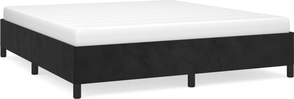vidaXL Bettgestell ohne Matratze Schwarz 180x200 cm Samt