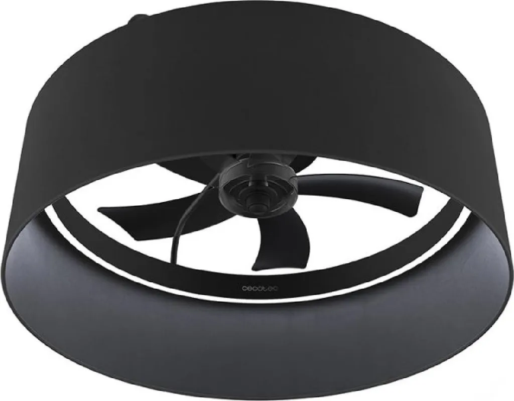 Ventilatore Soffitto Nero LampAero 650 Cecotec 20W Motore Silenzioso