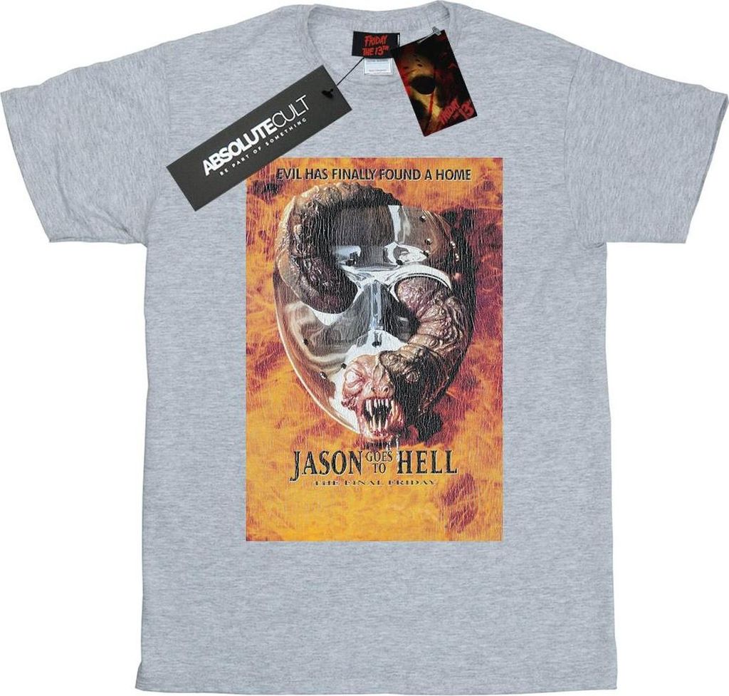 Friday The 13th - "Jason Goes To Hell" T-Shirt für Damen BI23295 (L) (Grau)