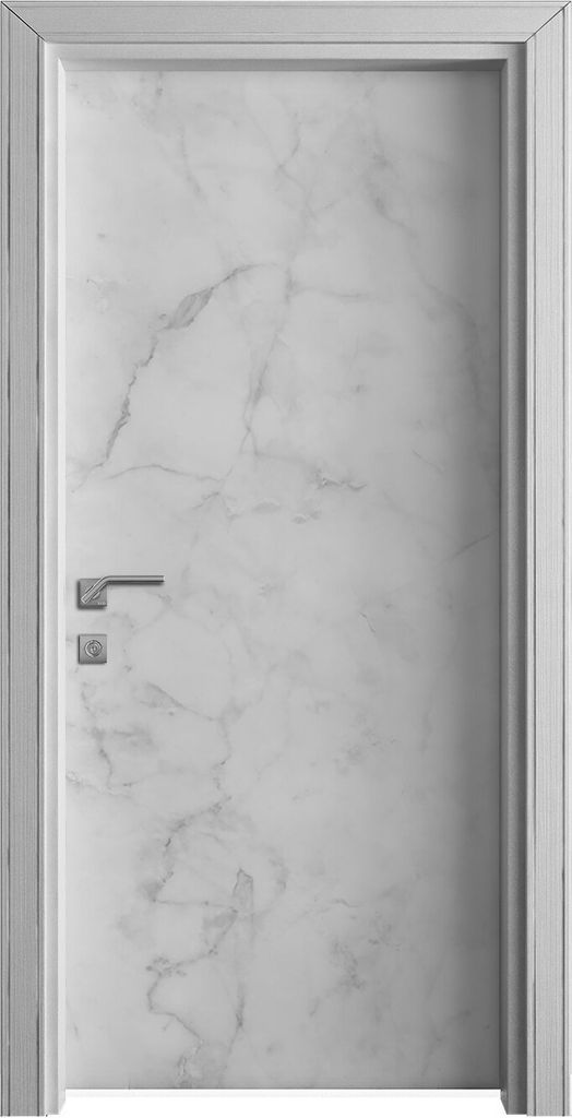 Tür Selbstklebende 90x210 cm Türfolie Türtapete Klebefolie - weiss Marmor