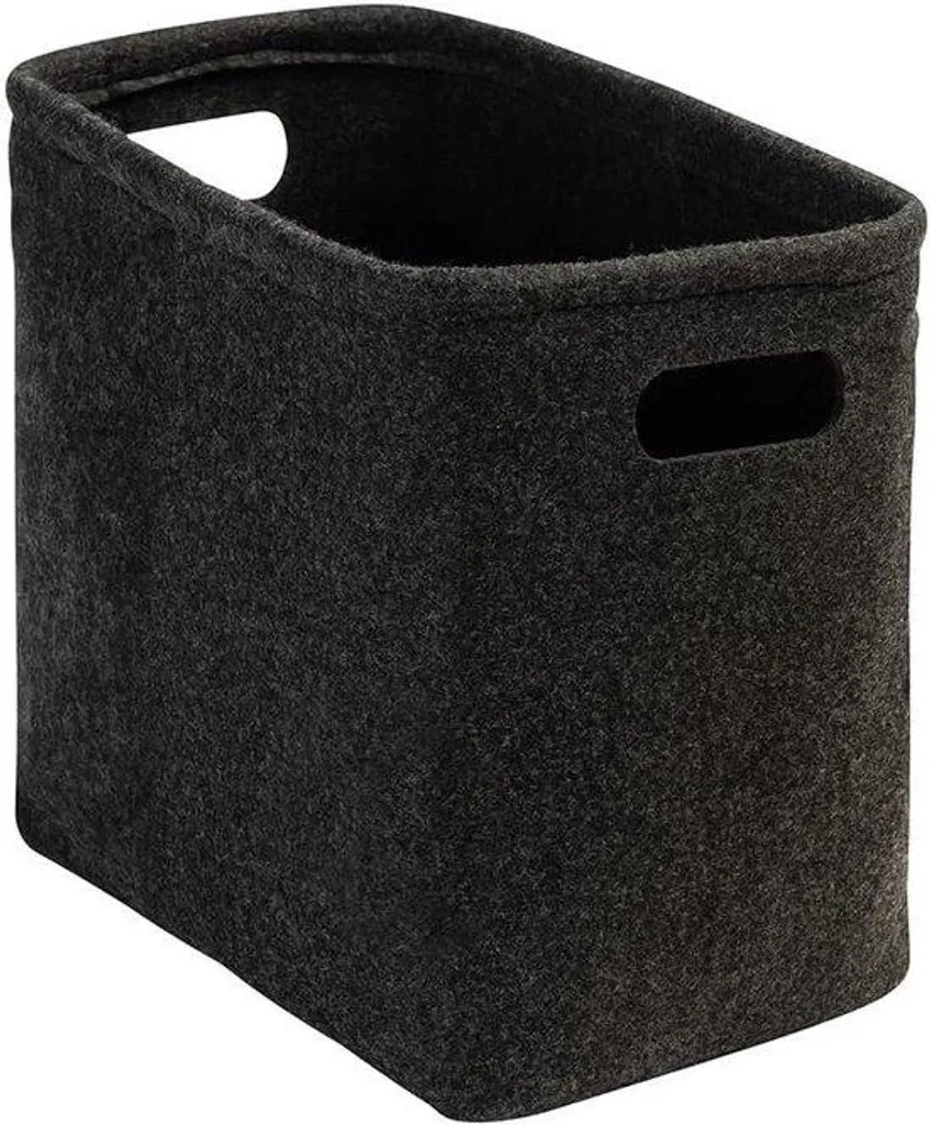 Panier en feutre pliable pour papier toilette et serviettes gris clair