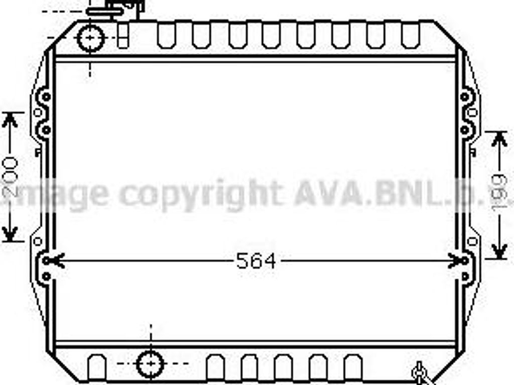 AVA VNA2088 Motorkühler OE 1640054610 kompatibel mit Hilux, Taro