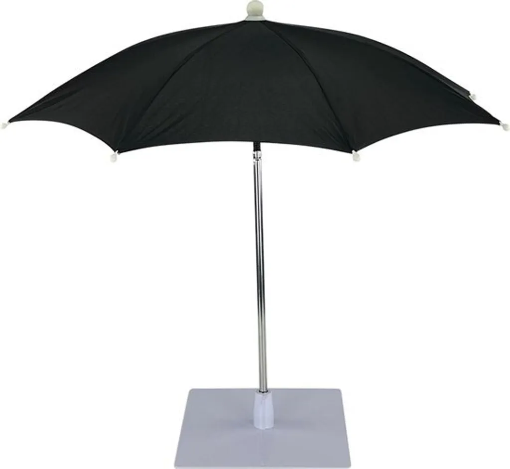 Petit parasol de table moderne noir 60cm - Idéal balcon et terrasse - 2