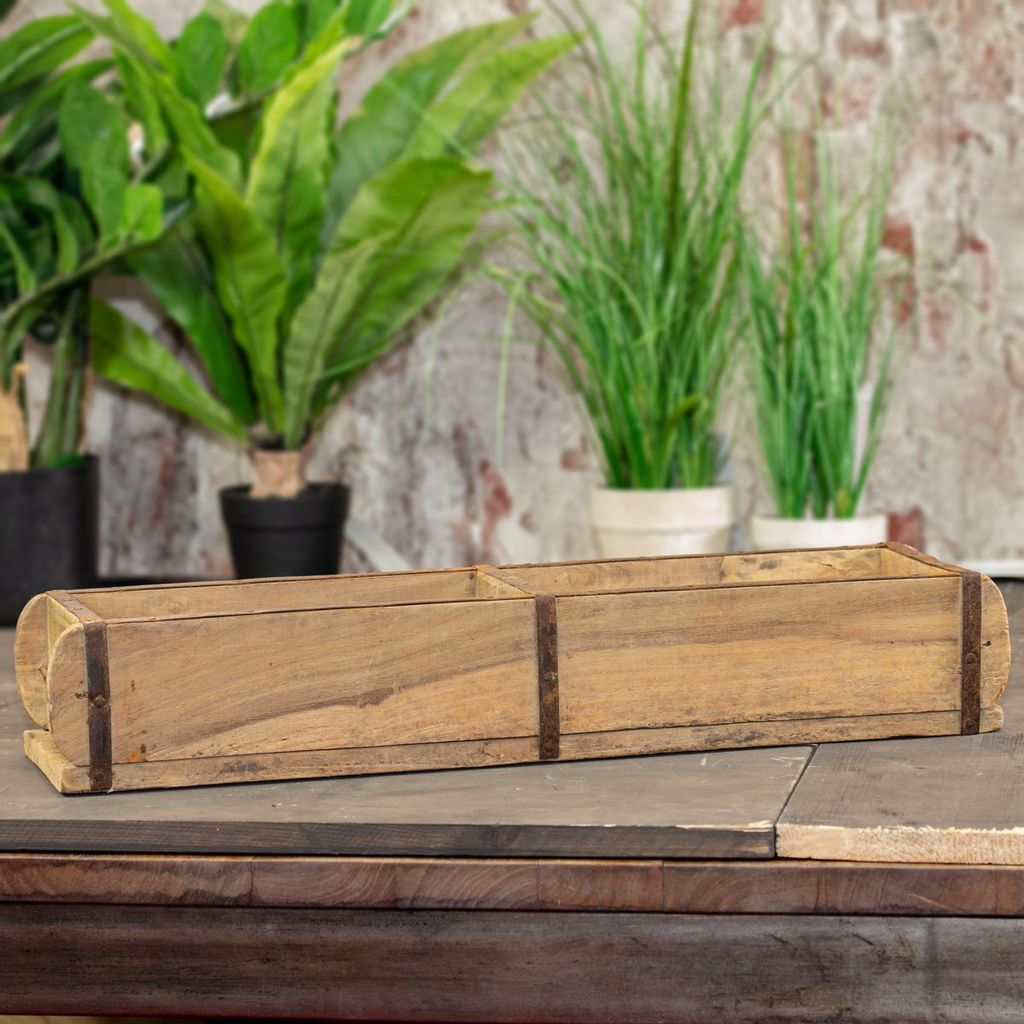 Ziegelform Holz für Lehmziegel, Doppel, Holzdeko, rustikale Dekoideen