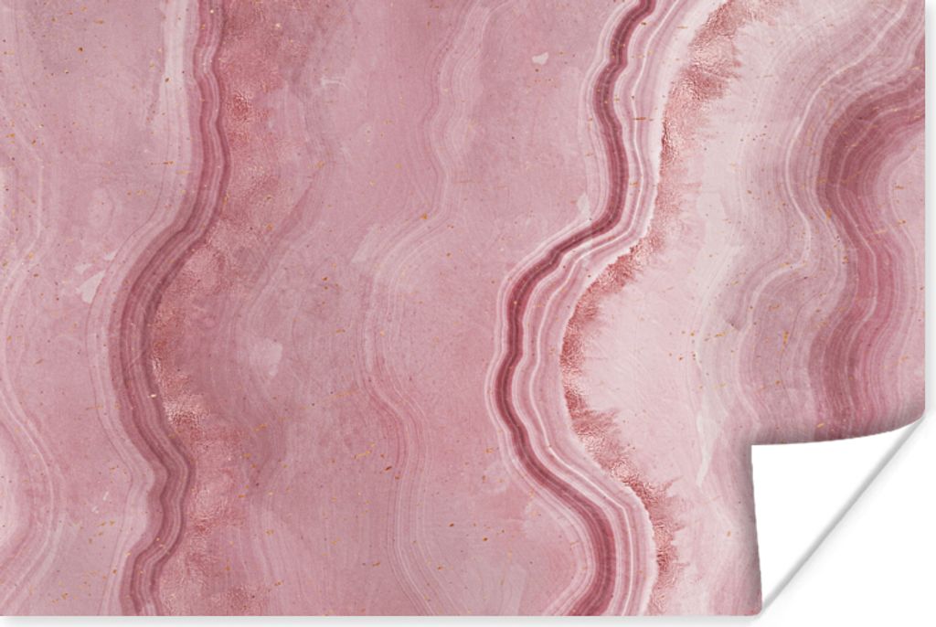 MuchoWow Poster Rose - Achat Geode - Steine - Kristall 30x20 cm - Plakate - Print