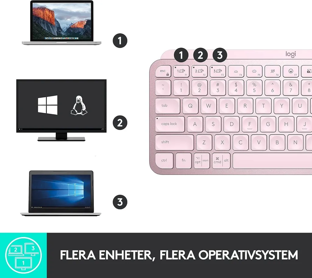 Logitech MX Keys Mini Clavier sans Fil Bluetooth Minimaliste Graphite - 10